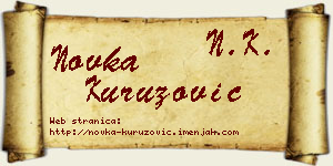 Novka Kuruzović vizit kartica